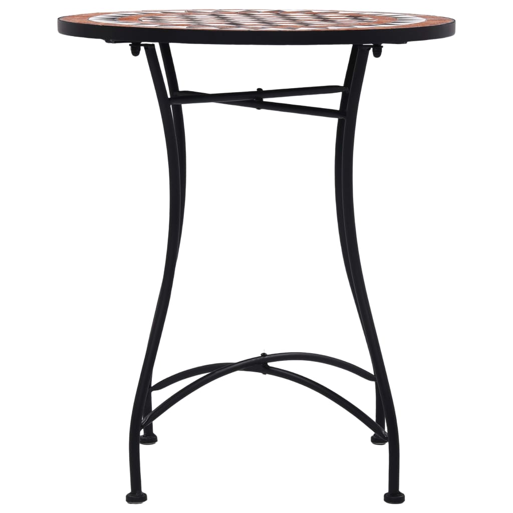 Mosaik-Bistrotisch Braun 60 cm Keramik